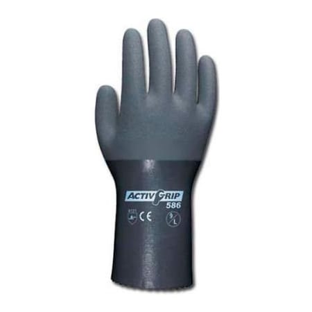 Pip Coated Gloves, Nitrile, MicroFinish, Gray, L 56-AG586/L